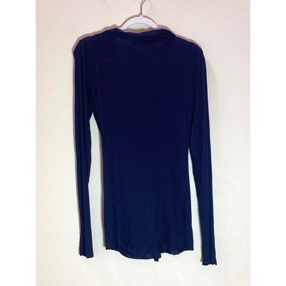 Bailey 44 Softest Draped Long Sleeve Royal Navy Lovely Top ~ Sz M ~ Elegant! - Picture 5 of 8